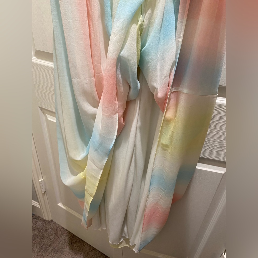 Long maxi spring colors dress. Maternity perfect or Gender reveal. - Picture 7 of 9